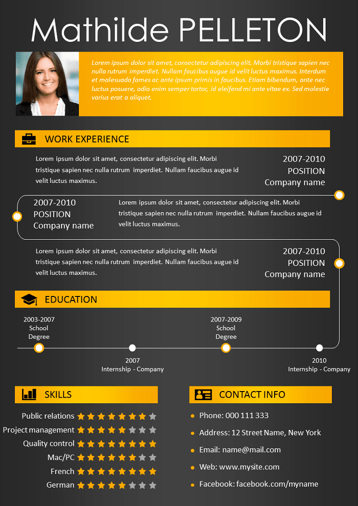 Free Resume Black To Download