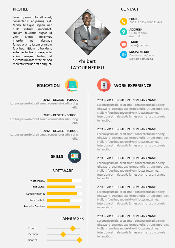 Printable blank Resume