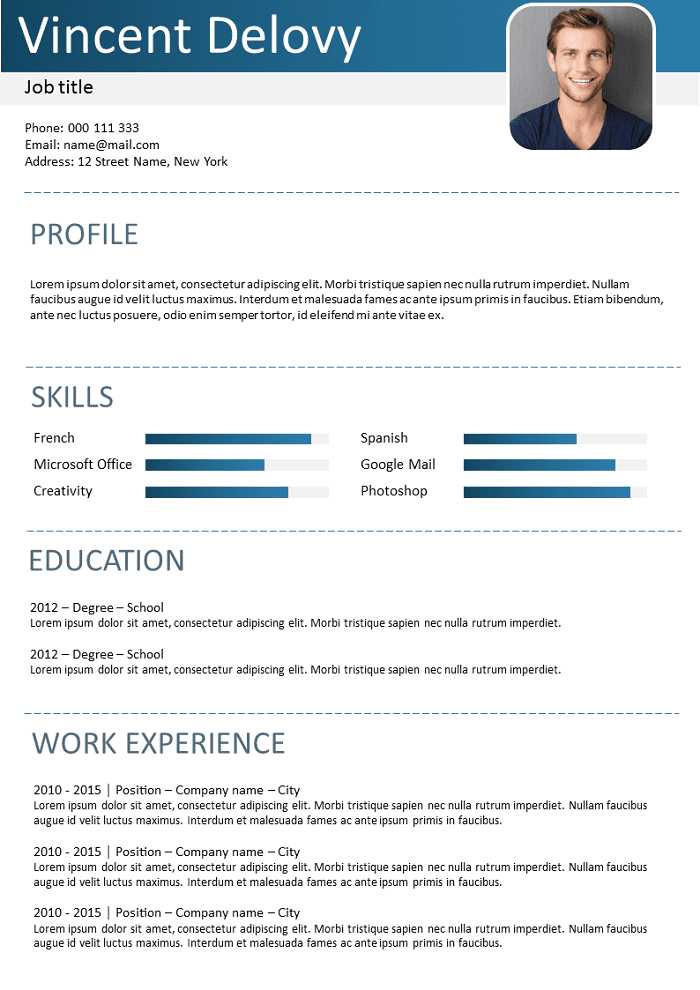 Simple coloured Resume