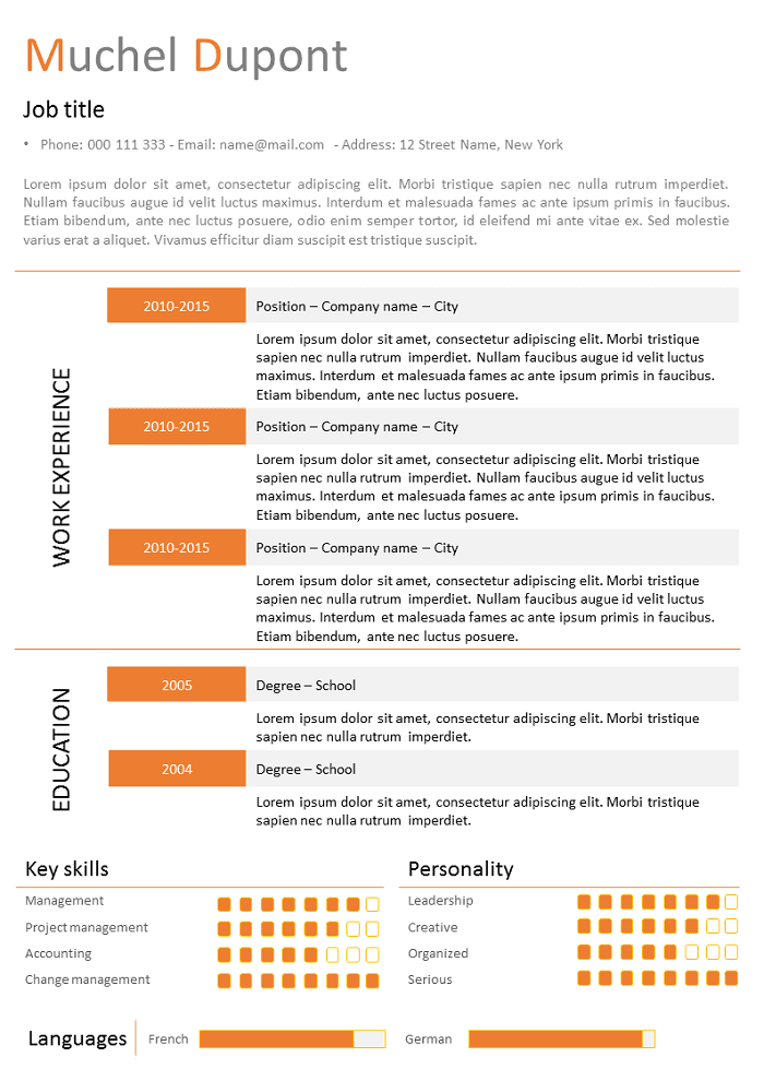 Orange Resume