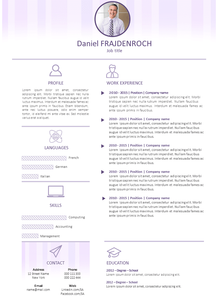 Modern mauve Resume