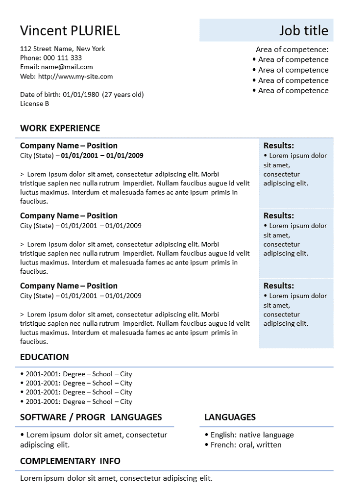 Resume Powerpoint downloadable