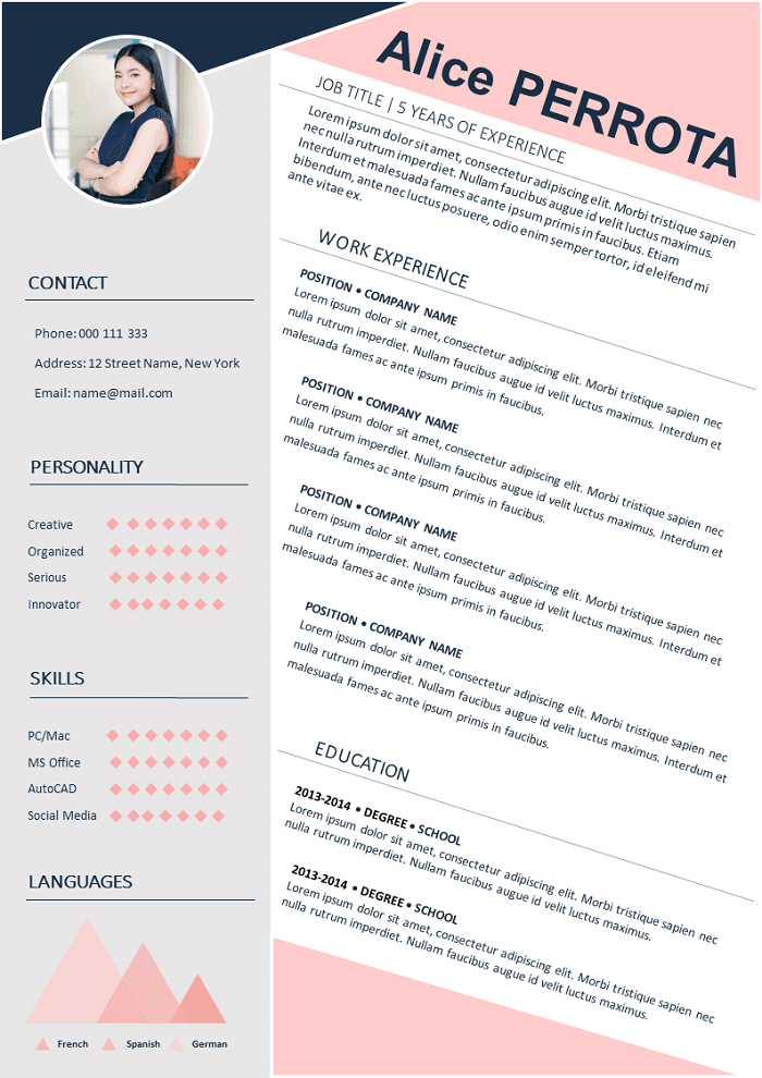 Graded pink REsume