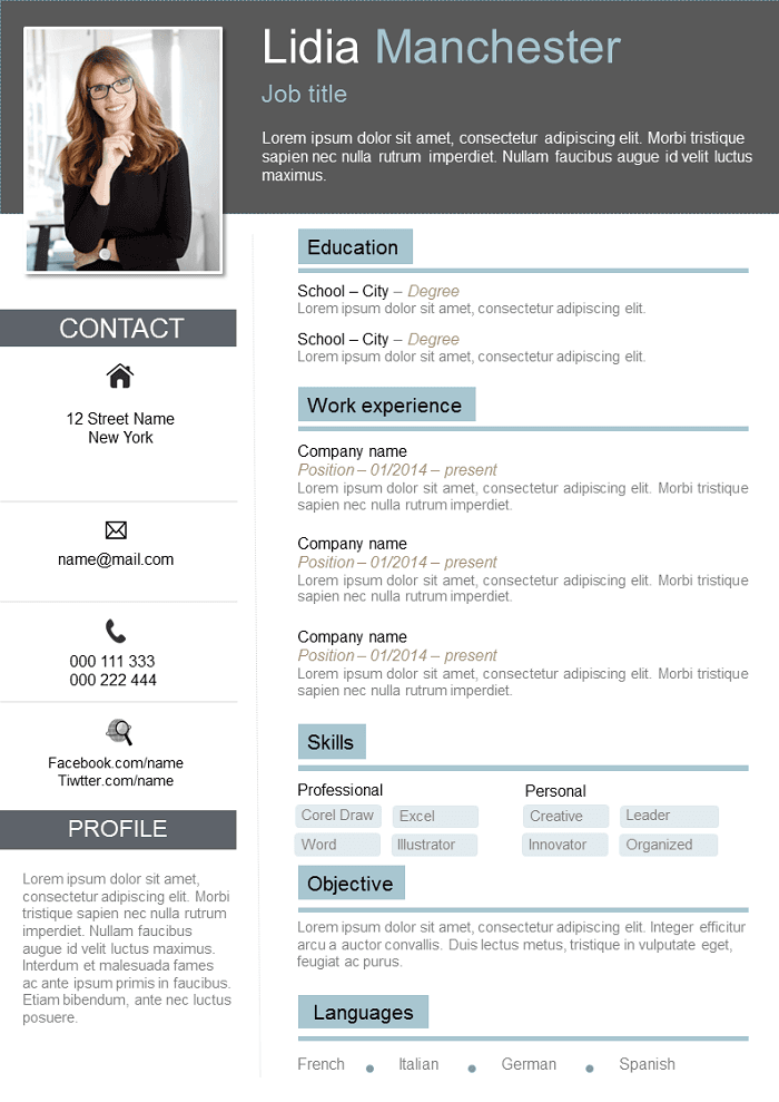 Resume 223 - Classic and Mordern