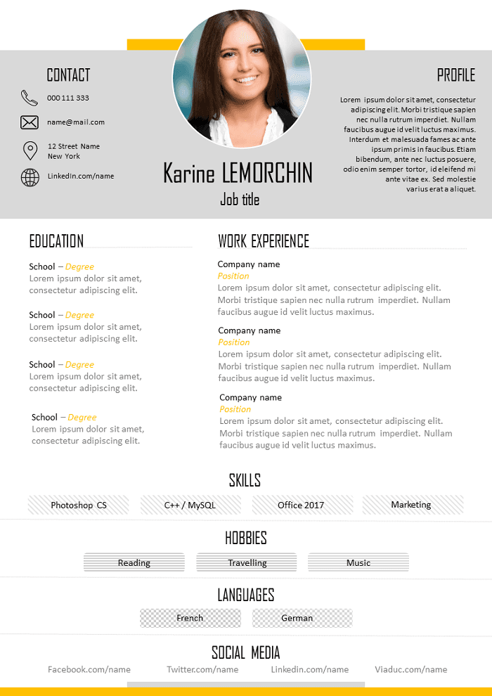 resume example good