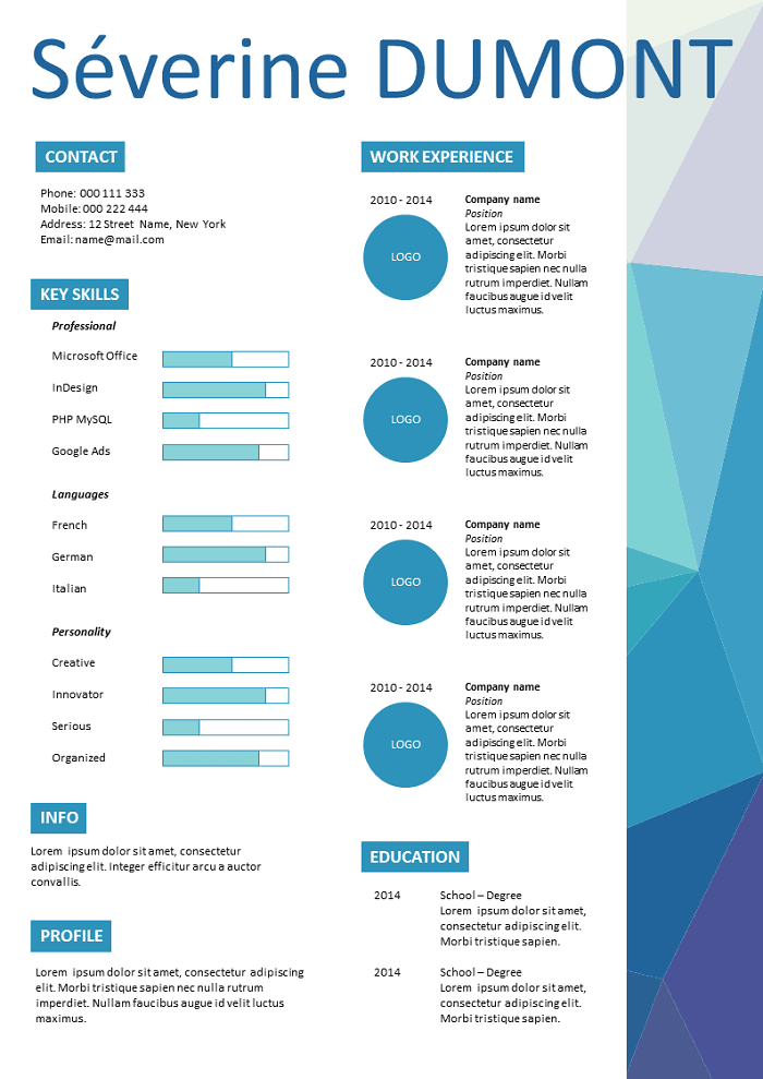 Spiritual Resume Template