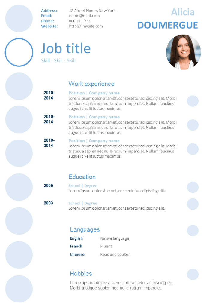 Resume Bubbles