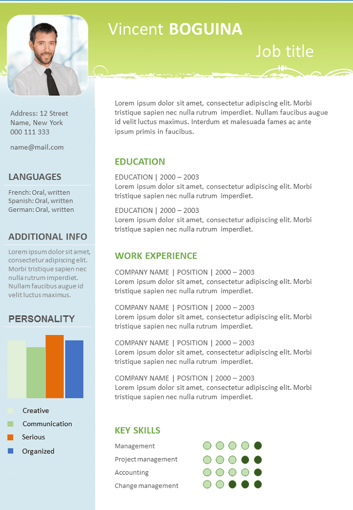 Resume With photo