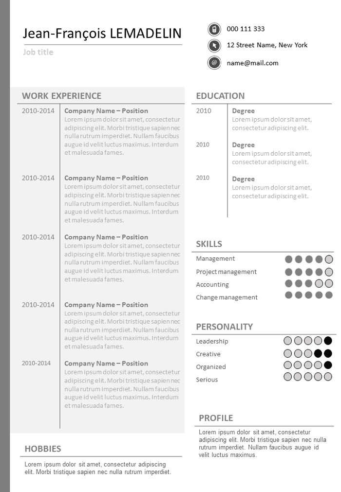 Uncluttered Resume