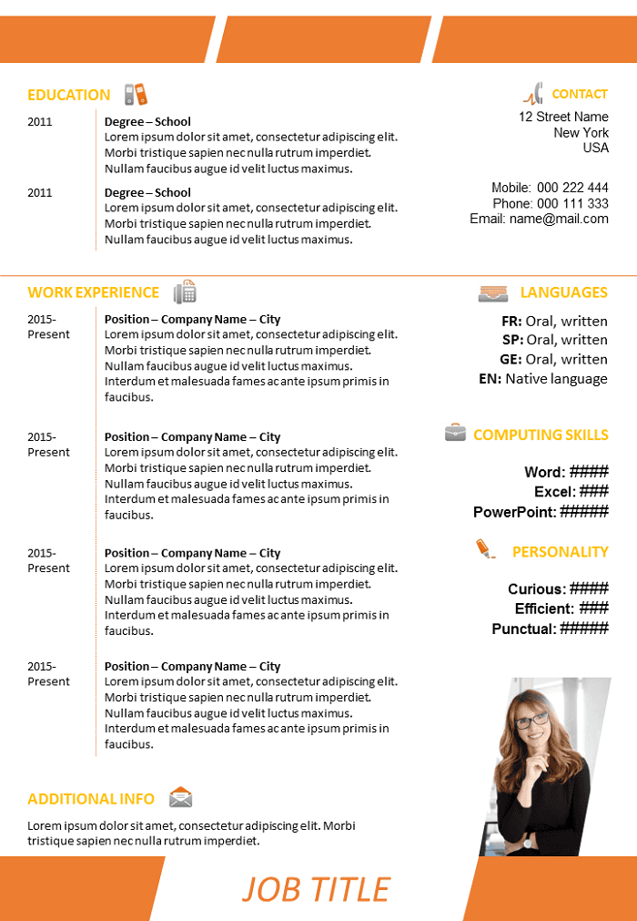 resume template for teachers free download