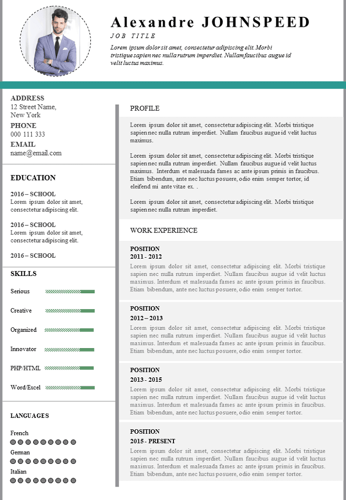 creative resume templates free download