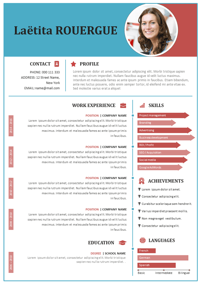 american cv template Us resume format (american style resume template)