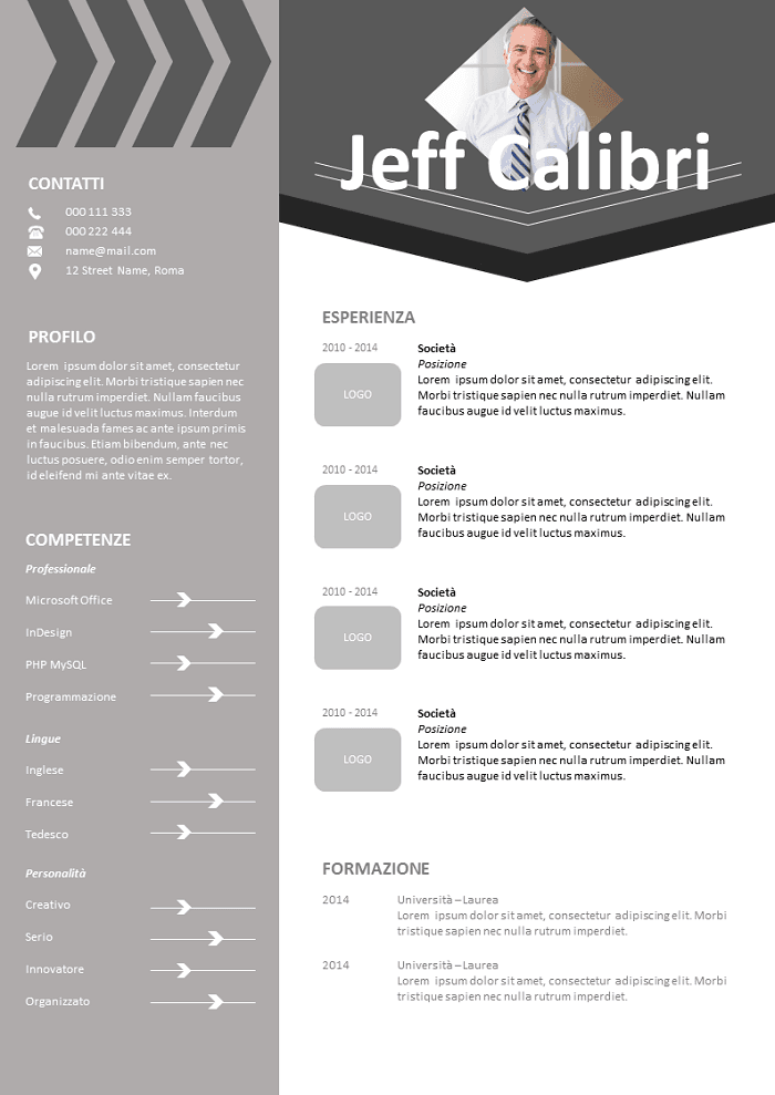 Curriculum Vitae Calibri