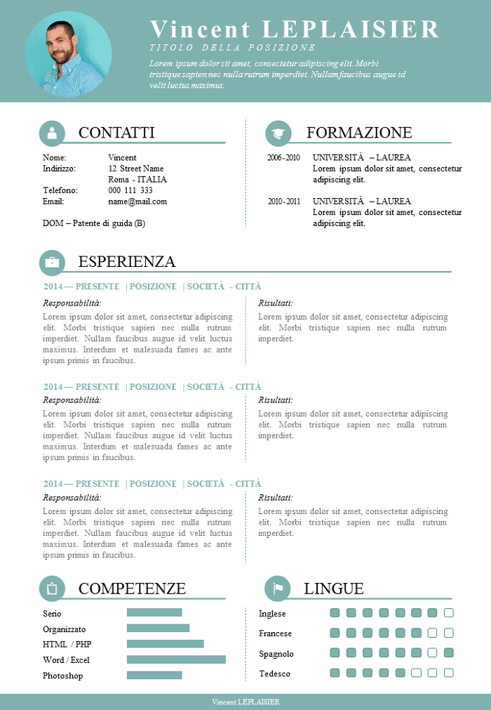 CV Per Contabile