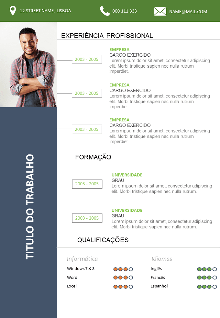 Modelo De Curr culo Profissional Para Baixar Gr tis