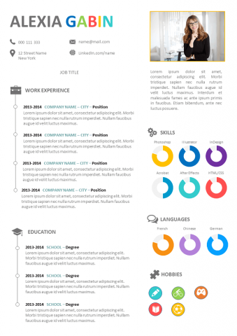 Serious and coloured REsume