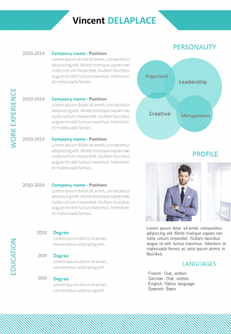 Bright and uncluttered resume CV